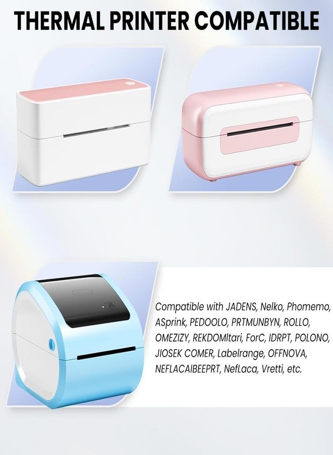 Zeitel ورق طباعة صغير مقاوم للماء، عاكس، ذاتي اللصق، من Zeitel®، لفة واحدة من ملصقات حرارية ثلاثية الأبعاد، 2 بوصة × 1 بوصة، عالية اللزوجة، 300 ملصق، بدون طابعة - Image 4